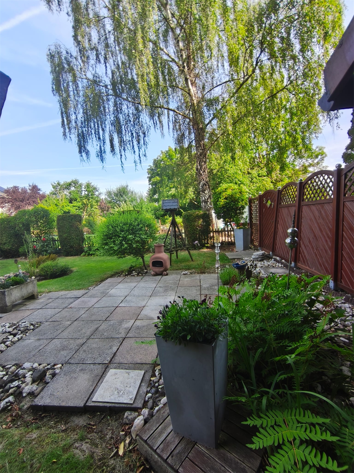 Terasse im hinteren Gartenbere